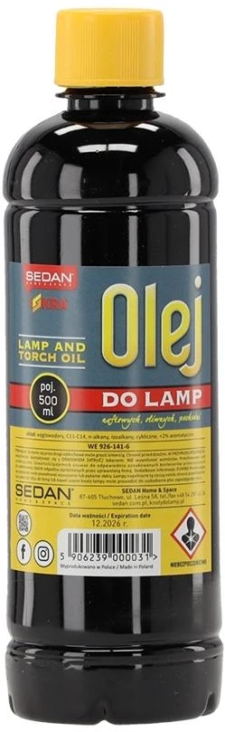 Lempų aliejus 500 ml – švarus ir stabilus degimas