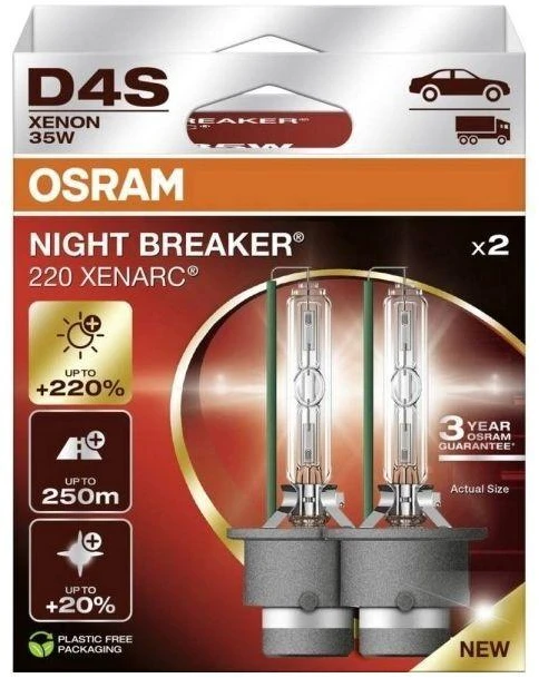 Osram Lemputė (2 vnt. rinkinys) D4S 42V 35W P32D-5 XENARC NIGHT BREAKER 220, balta 4500K