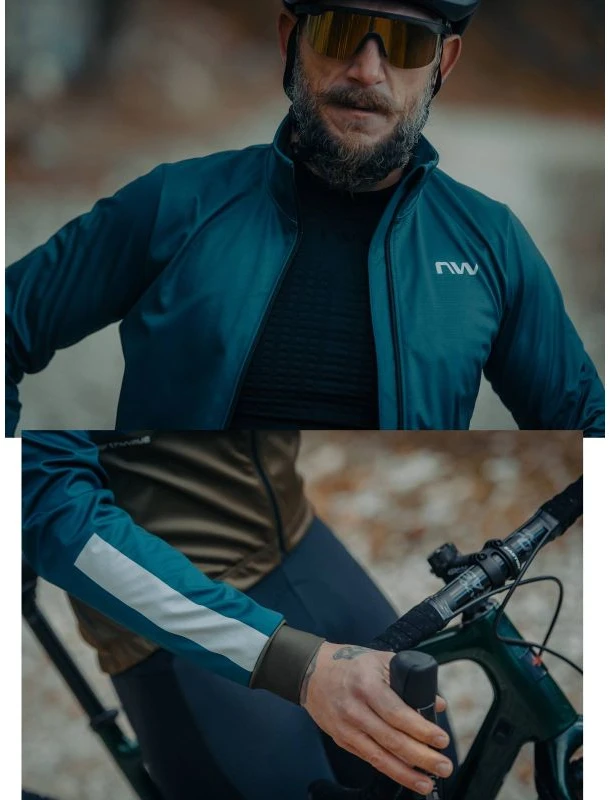 Lengva dviračių striukė Northwave Blade Light, mėlyna ir žalia