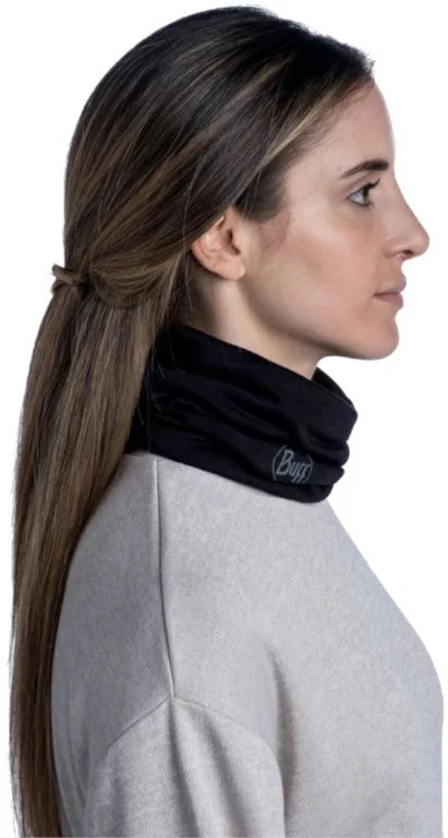 Kaklaskarė BUFF Lightweight Merino Wool Solid Juodas