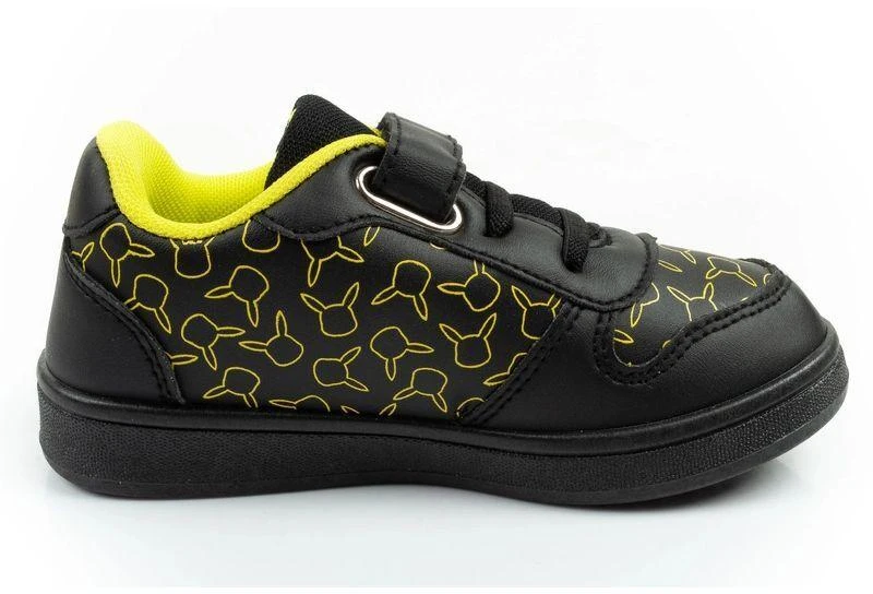 Lengvi „Leomil“ vaikiški sportiniai bateliai „Pokemon“, užsegami „velcro“ dirželiais, juodos spalvos