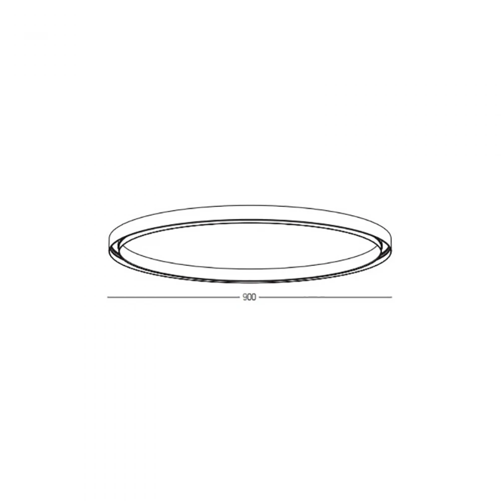 Lenktas paviršinis/pakabinamas magnetinės sistemos ZAMBELIS MAGNETIC bėgelis - žiedas, 48V, juodas, 90cm, 22271