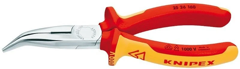 Replės prailgintomis lenktomis žiaunomis elektrikams KNIPEX 2526