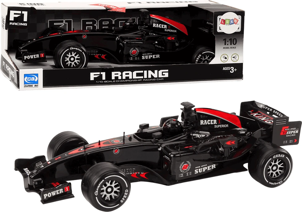 Lean Toys Mašinėlė Racer Sports Car F1 Driven 1:10 Juodas Sounds