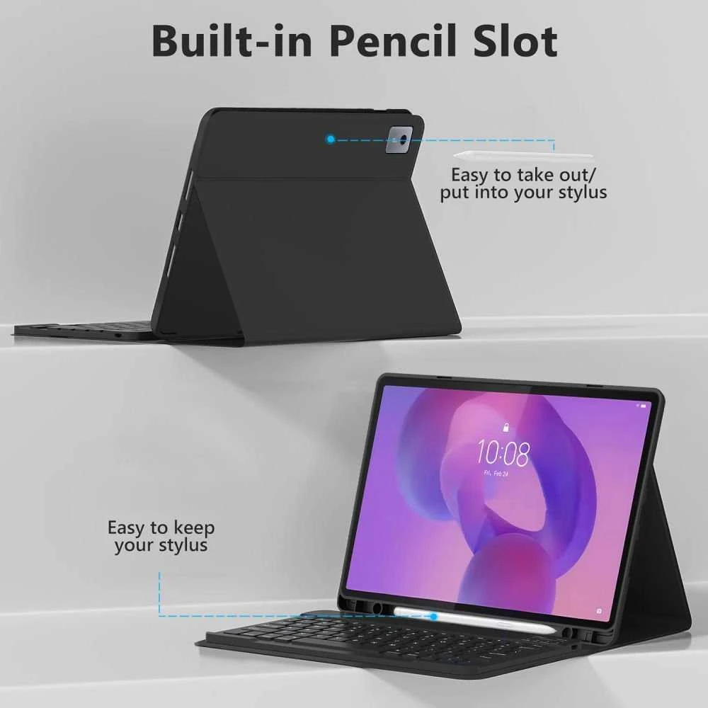 „Tech-Protect SC Pen + KB“, skirtas „Lenovo Idea TAB Plus 12.1 TB-361“ planšetiniam kompiuteriui, juodas