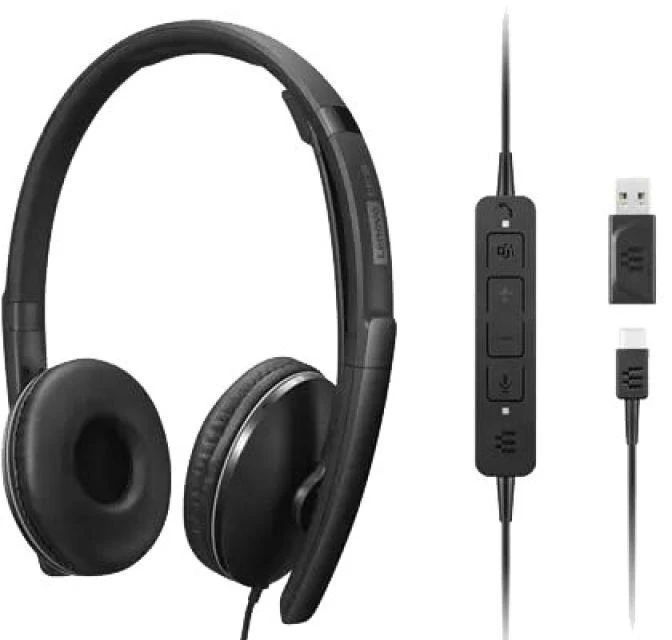 Ausinės Lenovo Wired ANC Headset Gen 2 (Teams) | 4XD1M45627 | su laidu | juodos