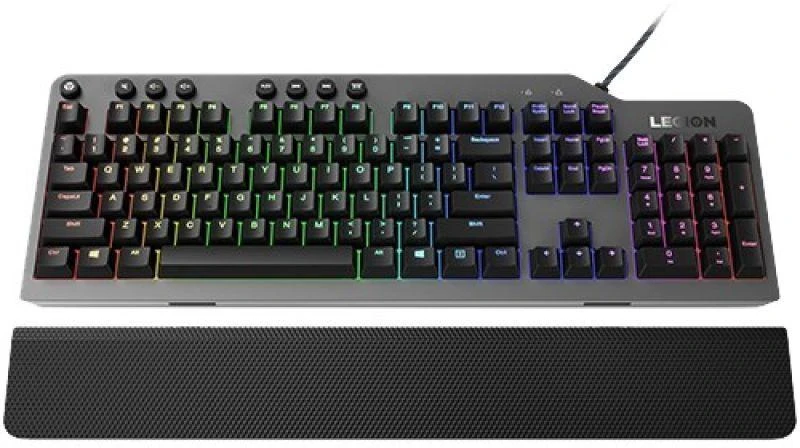 Lenovo | Legion K500 RGB | Iron pilkas top cover and juodas body | Mechaninė klaviatūra žaidimams | su laidu | US | Iron pilkas top cover and juodas body