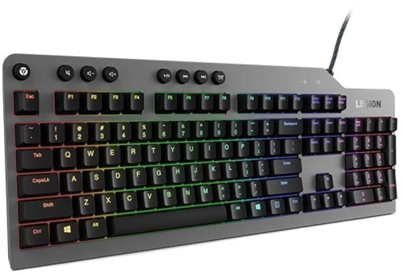 Lenovo | Legion K500 RGB | Iron pilkas top cover and juodas body | Mechaninė klaviatūra žaidimams | su laidu | US | Iron pilkas top cover and juodas body