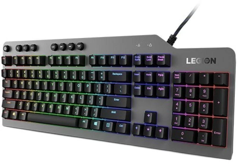 Lenovo | Legion K500 RGB | Iron pilkas top cover and juodas body | Mechaninė klaviatūra žaidimams | su laidu | US | Iron pilkas top cover and juodas body