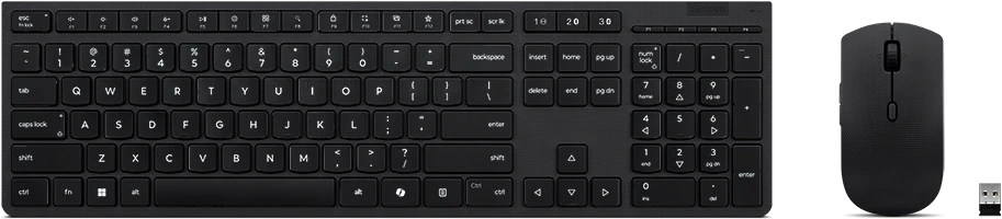 Lenovo Professional Wireless Rechargeable Klaviatūra ir pelė | Klaviatūros ir pelės rinkinys | Wireless | su pele | Bluetooth | US English | Rechargeable professional | Pilkas