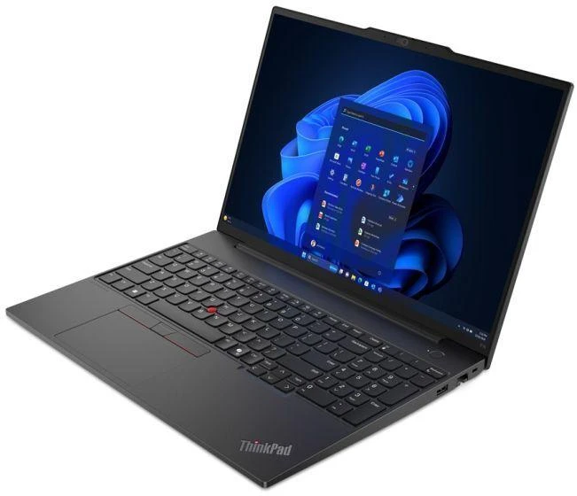Lenovo ThinkPad E16 Gen 2 Ryzen 5 7535U 16" WUXGA IPS 300nitų AG 8GB DDR5 SSD256 660M apšviečiama klaviatūra, pirštų atspaudų skaitytuvas, 1080p kamera, 47Wh, W11Pro, juodas (PERPAKUOTAS), 2 metų garantija