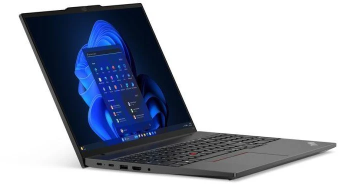 Lenovo ThinkPad E16 Gen 2 Ryzen 5 7535U 16" WUXGA IPS 300nitų AG 8GB DDR5 SSD256 660M apšviečiama klaviatūra, pirštų atspaudų skaitytuvas, 1080p kamera, 47Wh, W11Pro, juodas (PERPAKUOTAS), 2 metų garantija