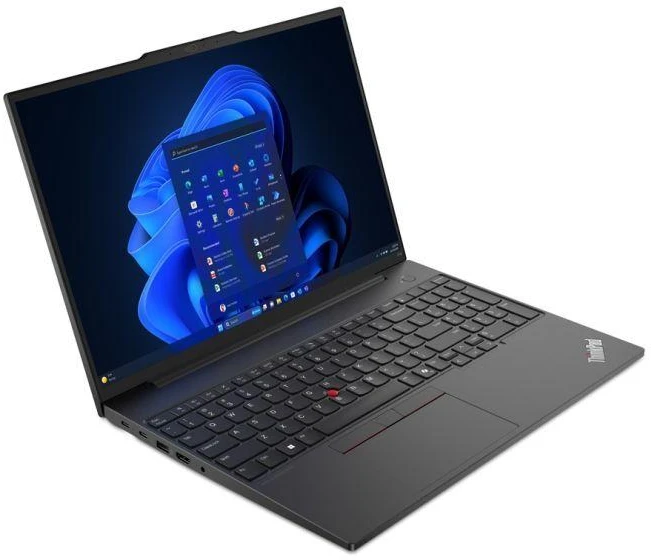Klaviatūra Lenovo „ThinkPad E16 AMD Ryzen™ 7 7735U“ nešiojamasis kompiuteris, 40,6 cm (16 colių), lietimui jautrus ekranas, WUXGA, 16 GB DDR5-SDRAM, 1 TB SSD, „Wi-Fi 6“ (802.11ax), „Windows 11 Pro“, JAV anglų kalba, juoda, naujas, perpakuotas
