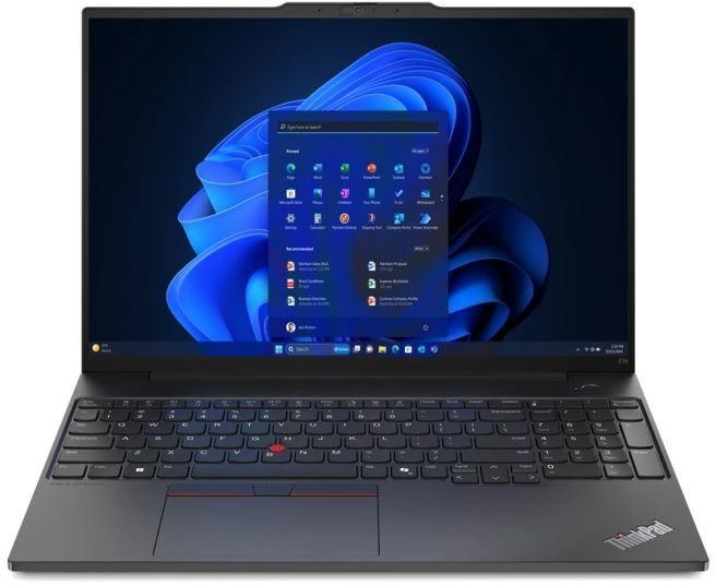 Klaviatūra Lenovo „ThinkPad E16 AMD Ryzen™ 7 7735U“ nešiojamasis kompiuteris, 40,6 cm (16 colių), lietimui jautrus ekranas, WUXGA, 16 GB DDR5-SDRAM, 1 TB SSD, „Wi-Fi 6“ (802.11ax), „Windows 11 Pro“, JAV anglų kalba, juoda, naujas, perpakuotas