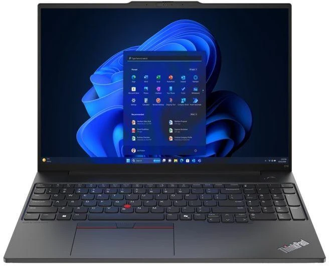 Klaviatūra Lenovo „ThinkPad E16 AMD Ryzen™ 7 7735U“ nešiojamasis kompiuteris, 40,6 cm (16 colių), lietimui jautrus ekranas, WUXGA, 16 GB DDR5-SDRAM, 1 TB SSD, „Wi-Fi 6“ (802.11ax), „Windows 11 Pro“, JAV anglų kalba, juoda, naujas, perpakuotas