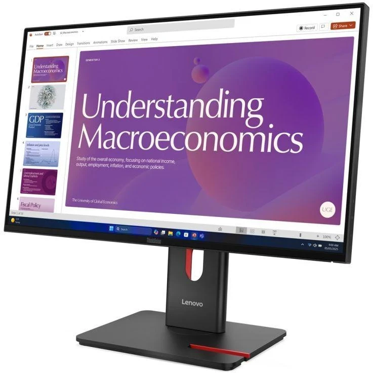 Ausinės Lenovo ThinkVision T24D-40 kompiuterio monitorius, 60,5 cm (23,8"), 1920 x 1080 px, Full HD, LCD, juodas