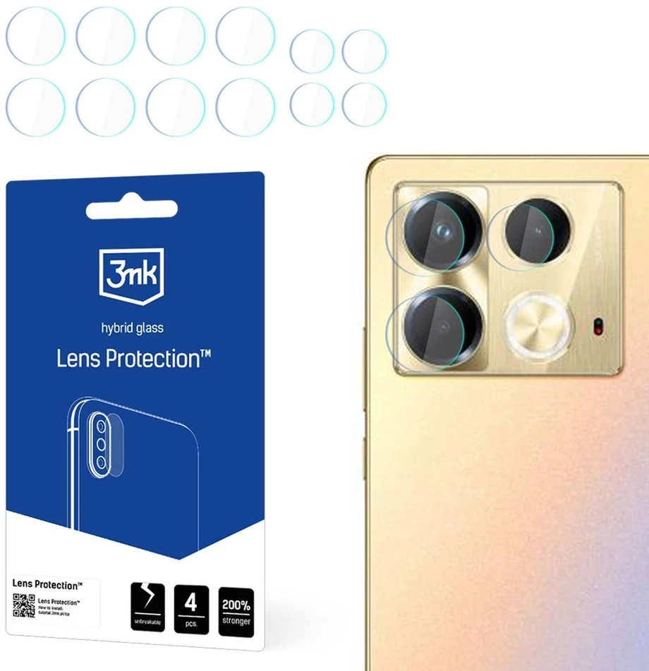 3Mk Protection 3mk Lens Protection™ hibridinis fotoaparato stiklas, skirtas Infinix Note 40 – skaidrus