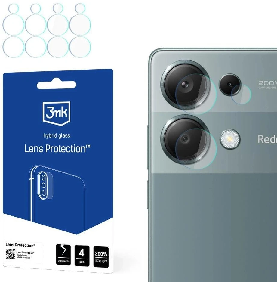 3mk Lens Protection™ hibridinis fotoaparato stiklas Redmi Note 13 Pro 4G