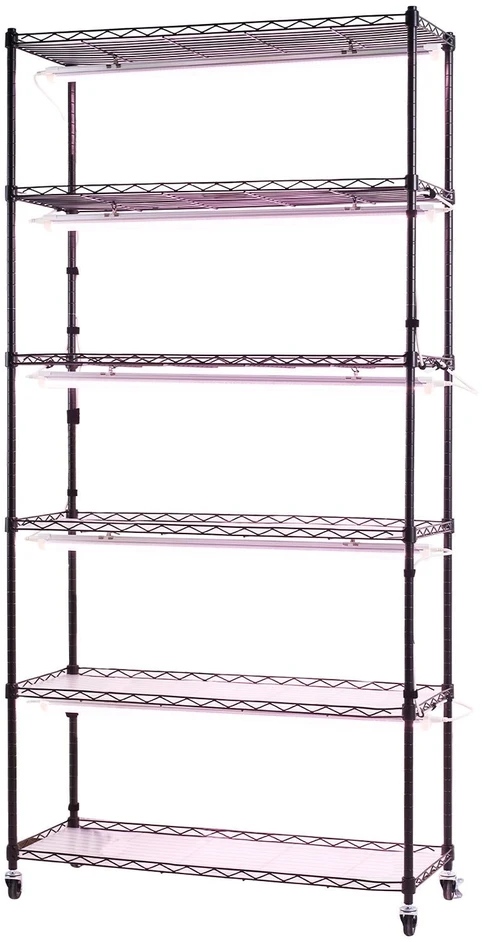 VEVOR Augalų stovas su lempute, 180cm, 6 aukštai