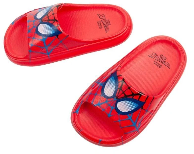 Leomil berniukiškos šlepetės per pirštą „Spiderman“ su švieselėmis, raudonos, Marvel