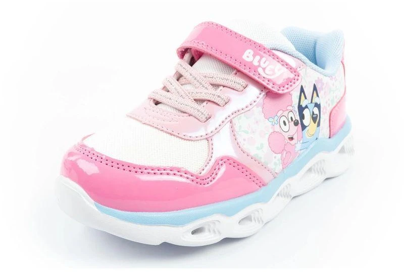 Leomil Bluey vaikiški sportiniai batukai, lengvi, su lipukais ir LED lemputėmis