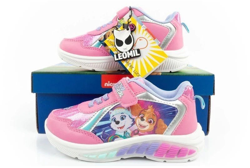 Leomil mergaičių sportbačiai Paw Patrol su LED