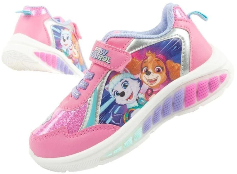 Leomil mergaičių sportbačiai Paw Patrol su LED
