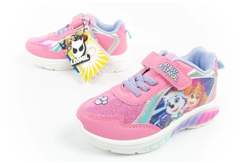 Leomil mergaičių sportbačiai Paw Patrol su LED