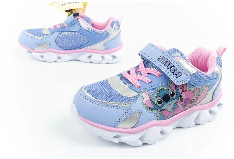 Leomil Stitch vaikiški sportiniai batukai, lengvi kedukai su lipukais ir LED