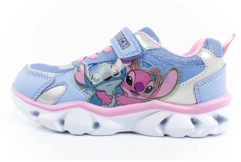 Leomil Stitch vaikiški sportiniai batukai, lengvi kedukai su lipukais ir LED