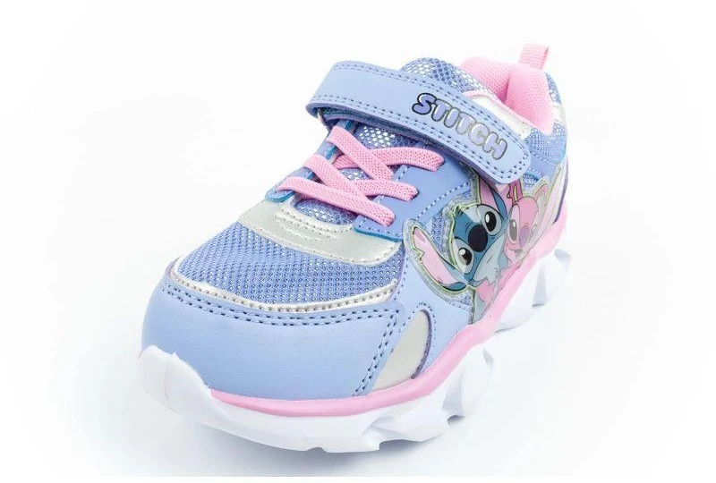 Leomil Stitch vaikiški sportiniai batukai, lengvi kedukai su lipukais ir LED