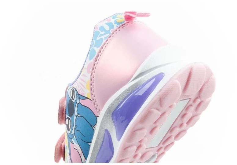 Leomil Stitch vaikiški sportiniai batukai, lengvi kedukai su lipukais ir LED