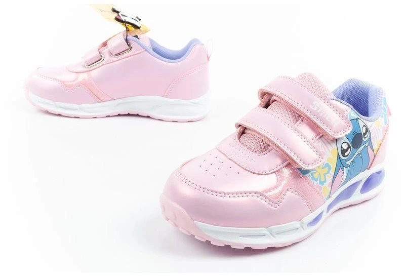 Leomil Stitch vaikiški sportiniai batukai, lengvi kedukai su lipukais ir LED