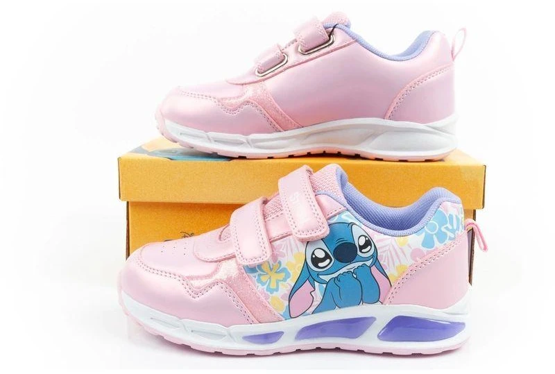 Leomil Stitch vaikiški sportiniai batukai, lengvi kedukai su lipukais ir LED