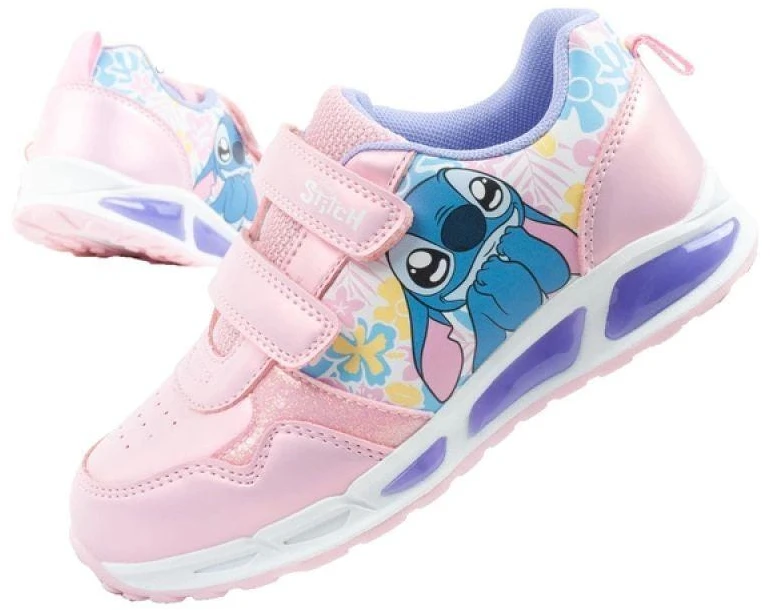 Leomil Stitch vaikiški sportiniai batukai, lengvi kedukai su lipukais ir LED