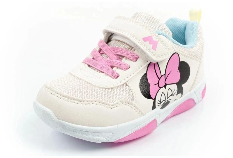 Leomil vaikiški sportiniai bateliai Minnie Mouse su lipdukais ir LED lemputėmis