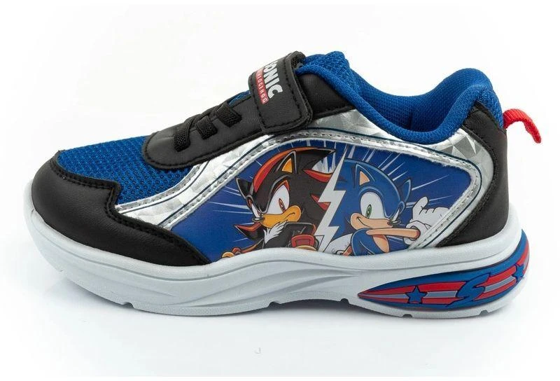 Leomil vaikiški sportiniai bateliai Sonic sportbačiai su švieselėmis ir Velcro užsegimu