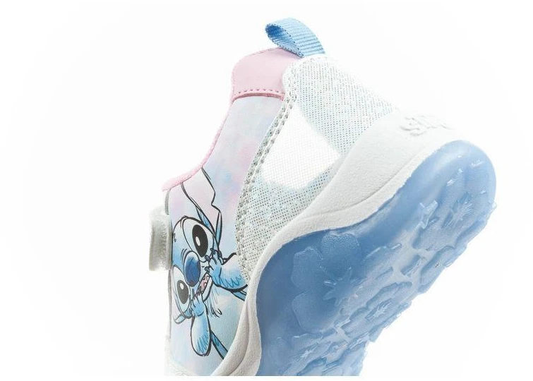 Leomil vaikiški sportiniai kedai su lipukais ir LED švieselėmis, mėlyni, Stitch