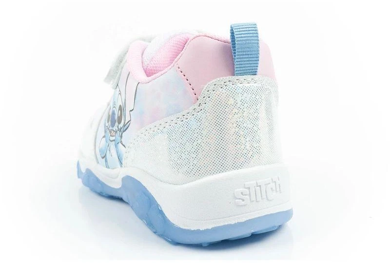 Leomil vaikiški sportiniai kedai su lipukais ir LED švieselėmis, mėlyni, Stitch