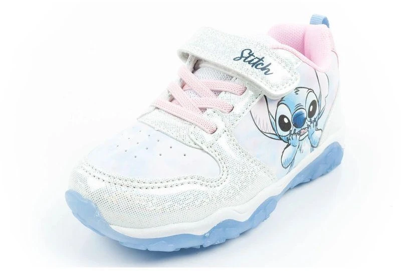 Leomil vaikiški sportiniai kedai su lipukais ir LED švieselėmis, mėlyni, Stitch