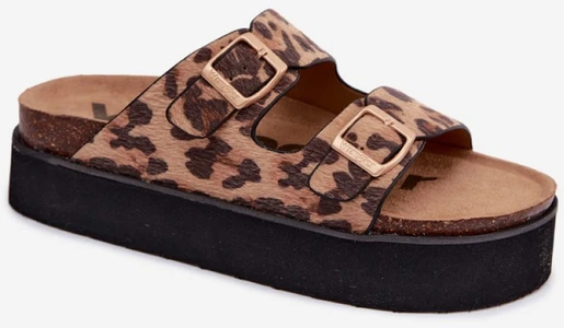 Leopardinio rašto platforminės basutės Step in style