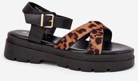 Leopardo rašto basutės su kulnu Step in style