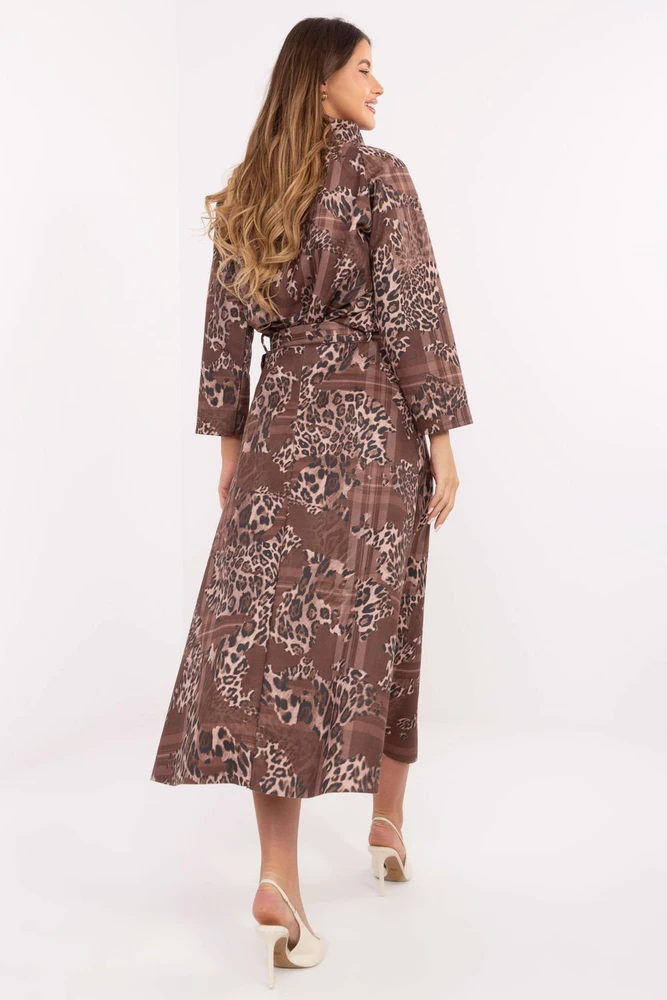 Leopardo rašto midi sijonas Italy Moda