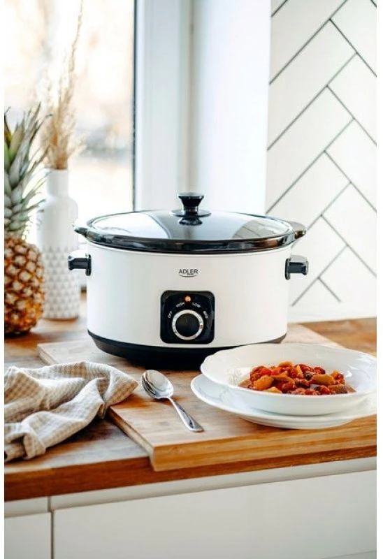 Adler | Lėta viryklė | AD 6413w | 290 W | 5,8 L | Programų skaičius 3 | Baltas