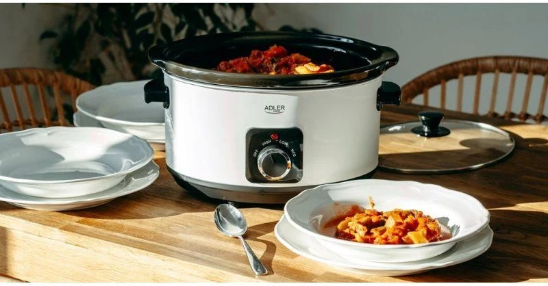 Adler | Lėta viryklė | AD 6413w | 290 W | 5,8 L | Programų skaičius 3 | Baltas