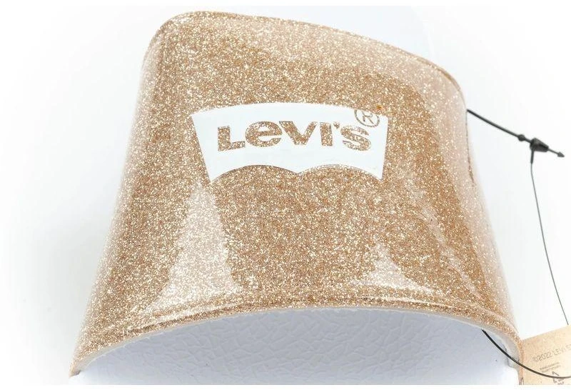 Levi's moteriškos patogios blizgios sportinio stiliaus šlepetės madingos