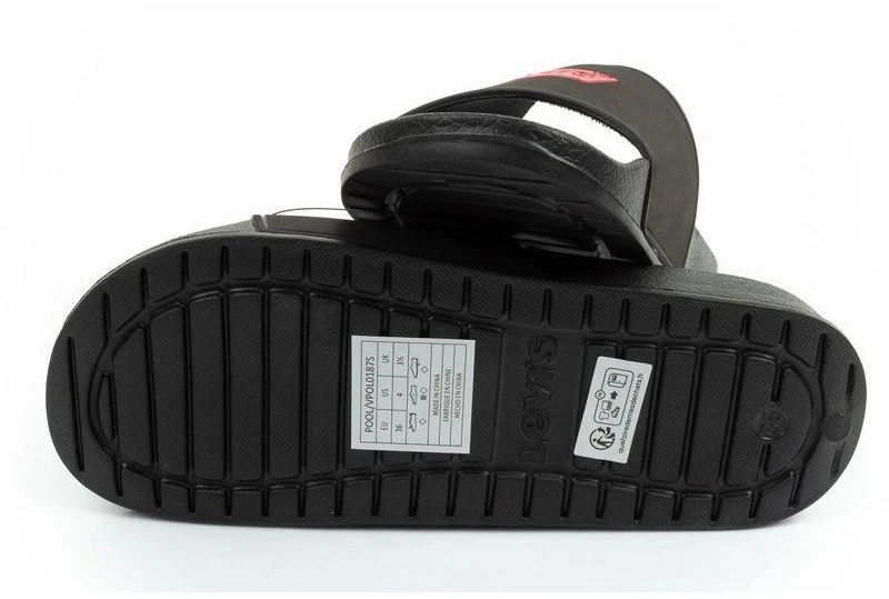 Levi's moteriškos sportinės šlepetės patogios madingos juodos
