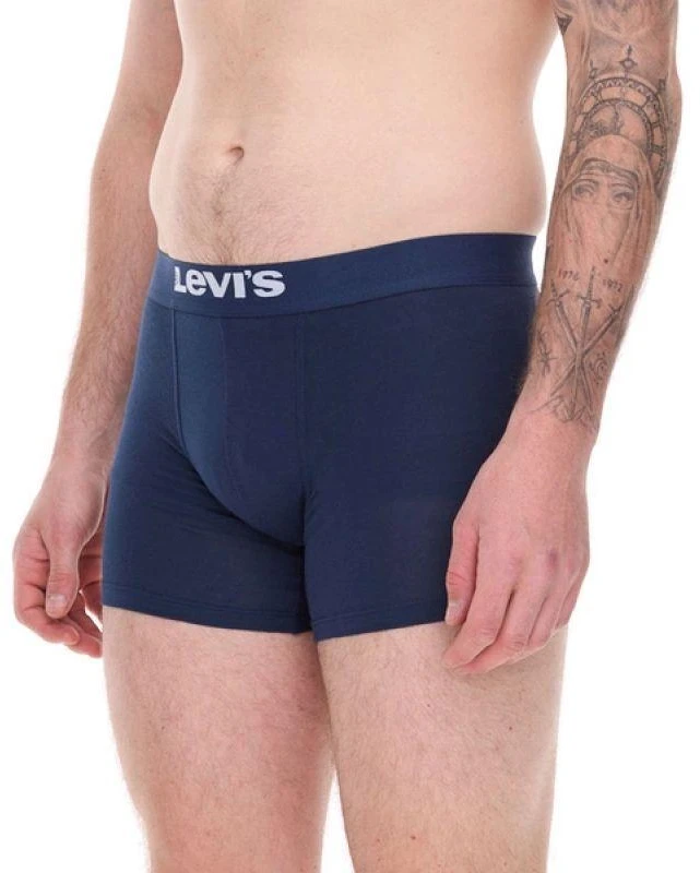 Levi's Vyriški bokseriai, 3 vnt., tamsiai mėlynos spalvos, medvilniniai