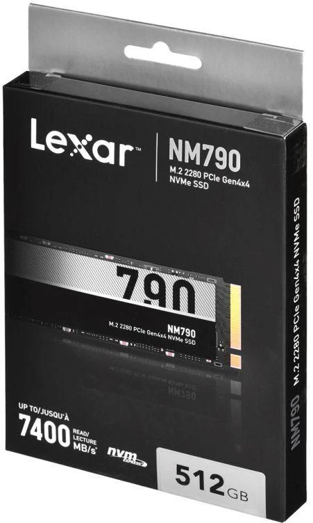 Ausinės Lexar NM790 512 GB M.2 PCIe NVMe SSD