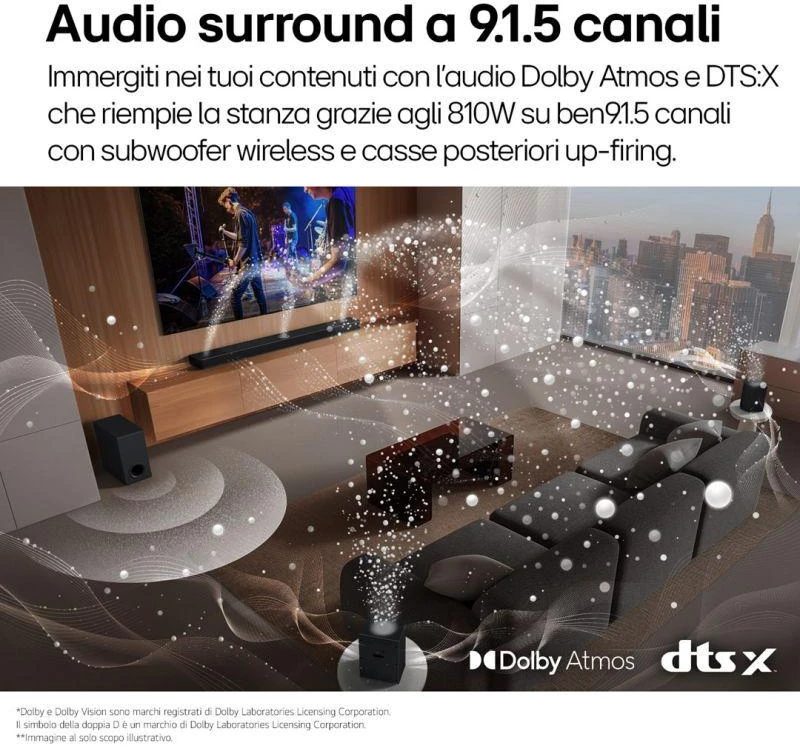 Namų kino sistema LG Soundbar su Dolby Atmos ir 9.1.5 kanalais | S95TR | Bluetooth